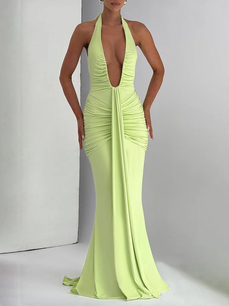 Vestido Feminino Longo Decote - Aylin