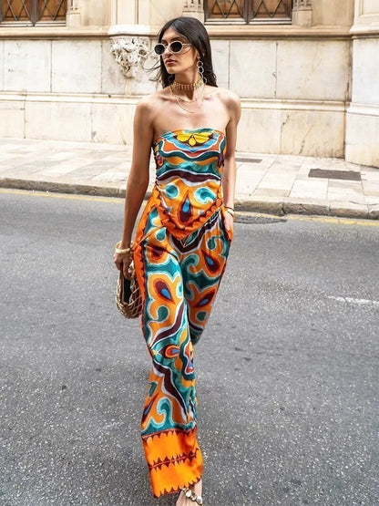 Conjunto Top Calça Floral - Agatha