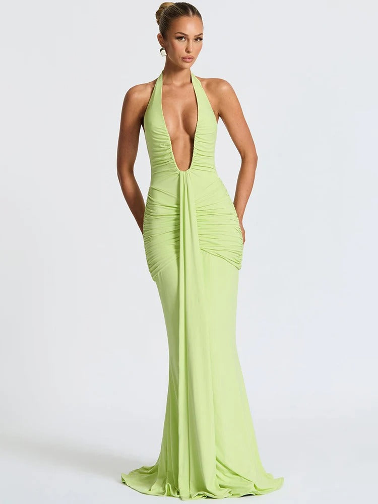 Vestido Feminino Longo Decote - Aylin