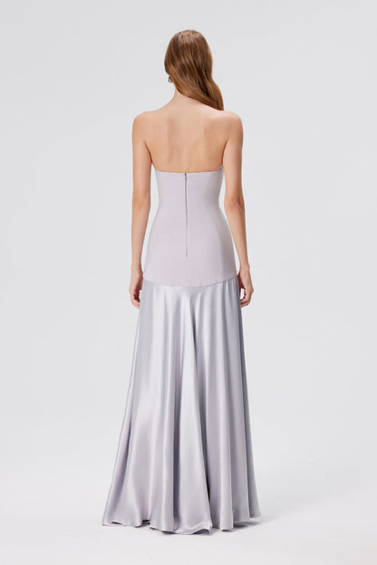 Vestido Tomara que Caia Aura – Cinza Glacial
