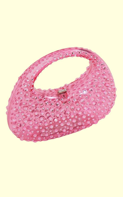Clutch Brilho de Diamante – Acrílico Glamour