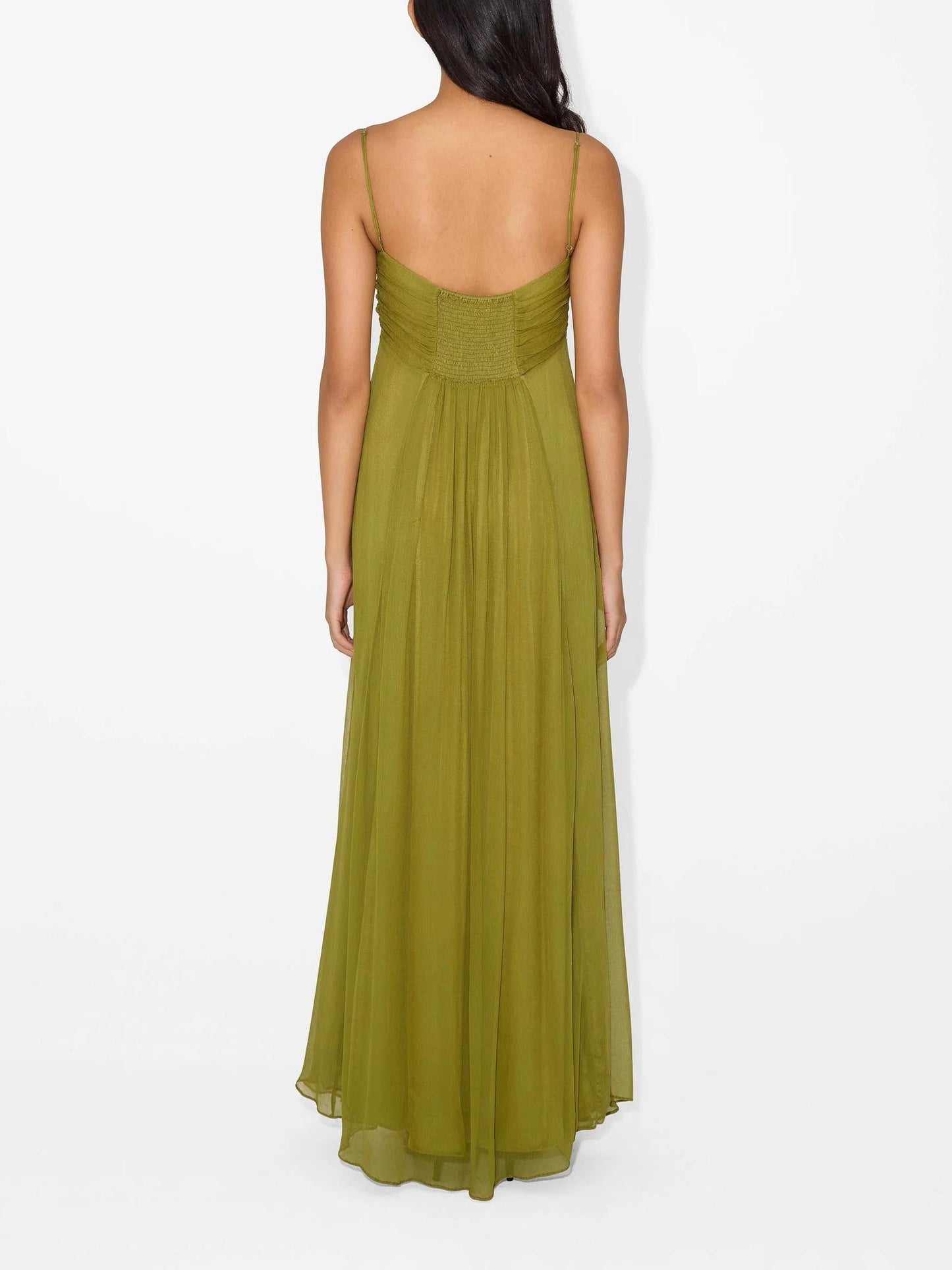 Vestido Longo Morea Verde Oliva