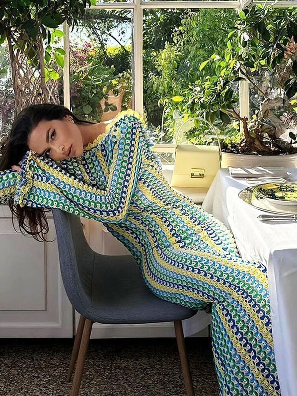 Vestido Feminino Crochê Longo - Kyra