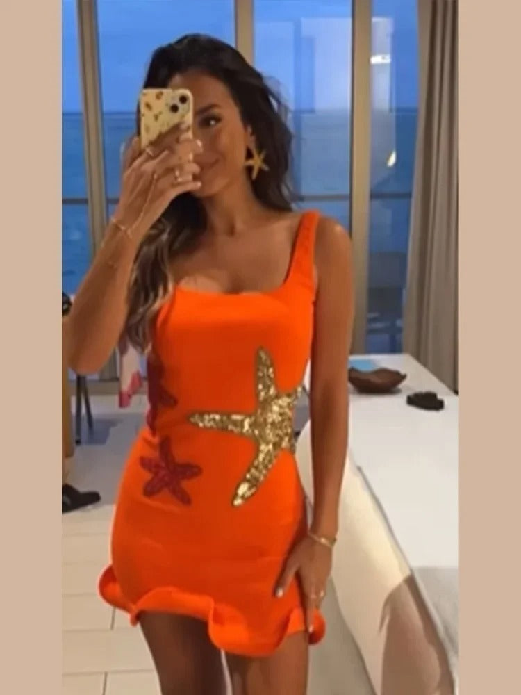 Vestido Curto Bordado Lantejoula - Hanna