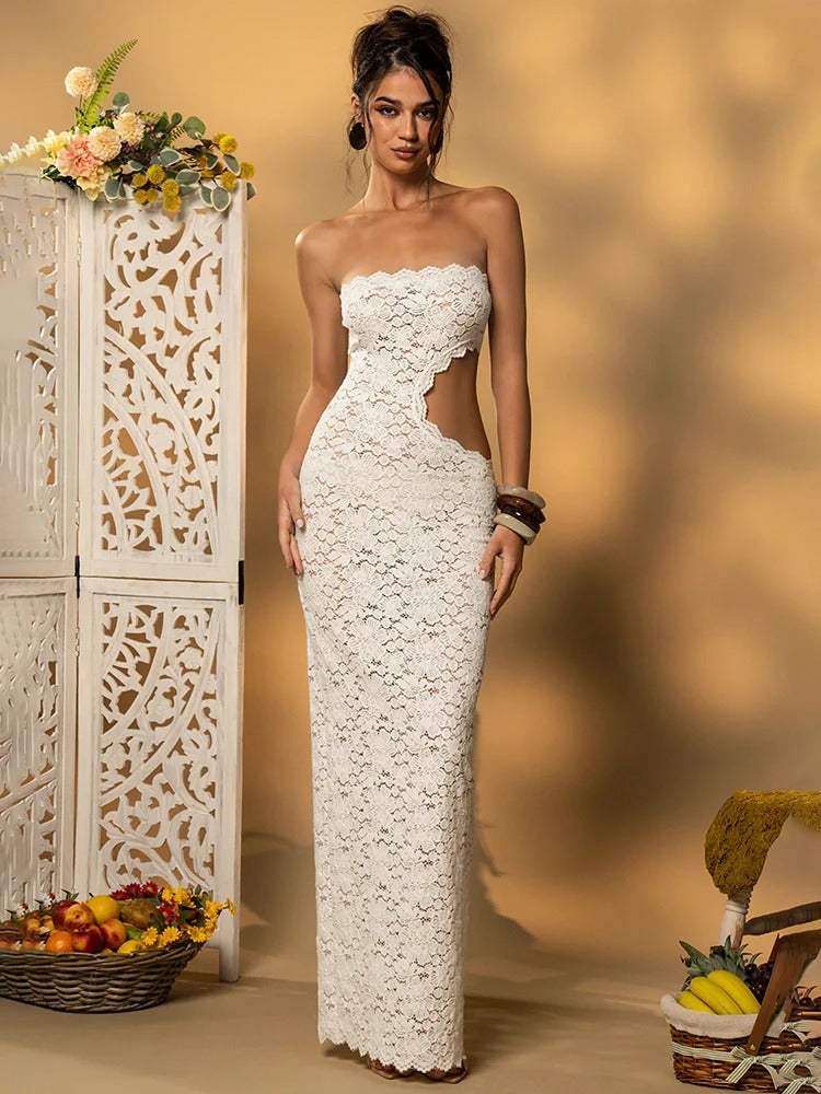 Vestido Feminino Elegante Sem Mangas - Alicia