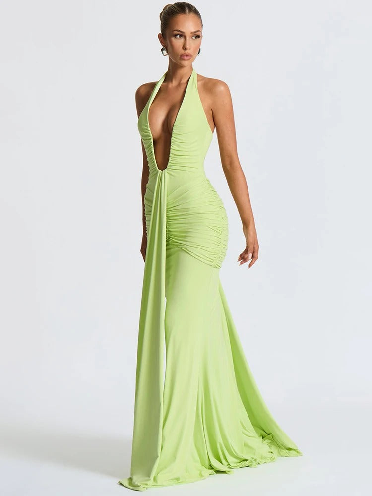 Vestido Feminino Longo Decote - Aylin