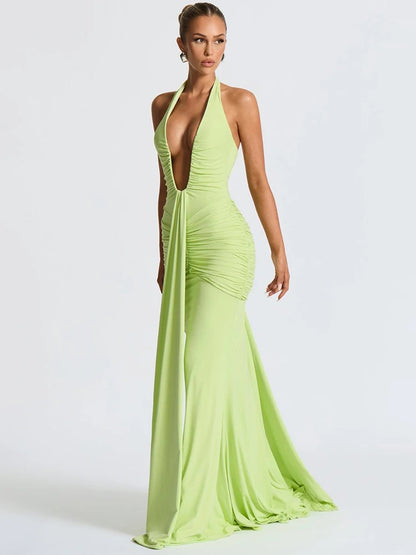 Vestido Feminino Longo Decote - Aylin