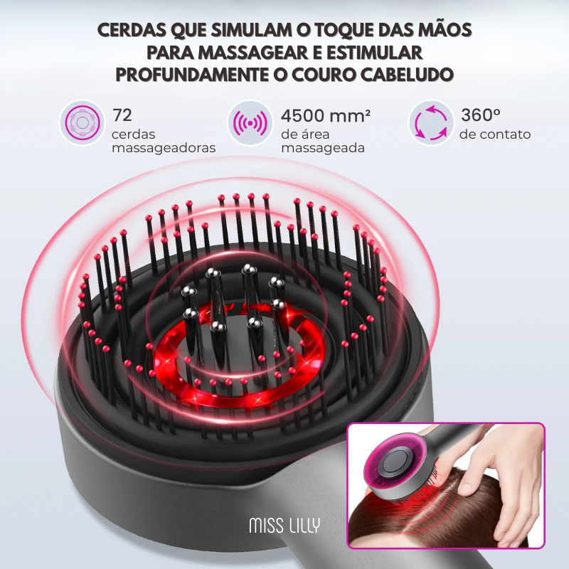LumaHair - Escova 3 em 1 para fortalecimento dos fios