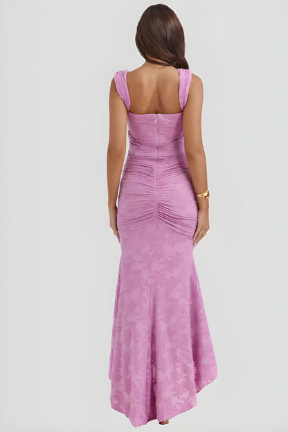Vestido Longo Floral Decote Coração - Duda