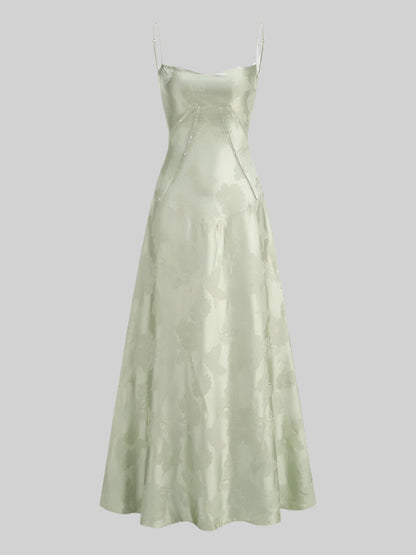 Vestido Longo Elegante com Costas Abertas e Amarração - Flor