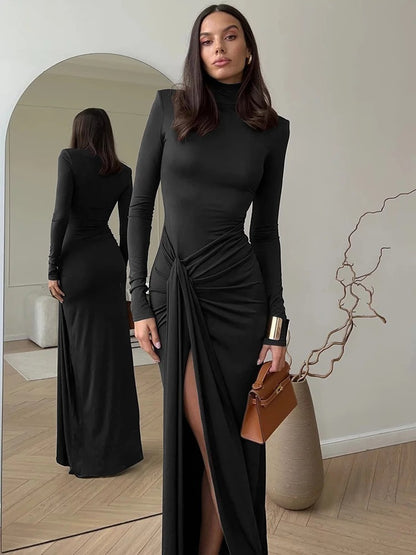 Vestido Longo Gola Alta - Gabriela