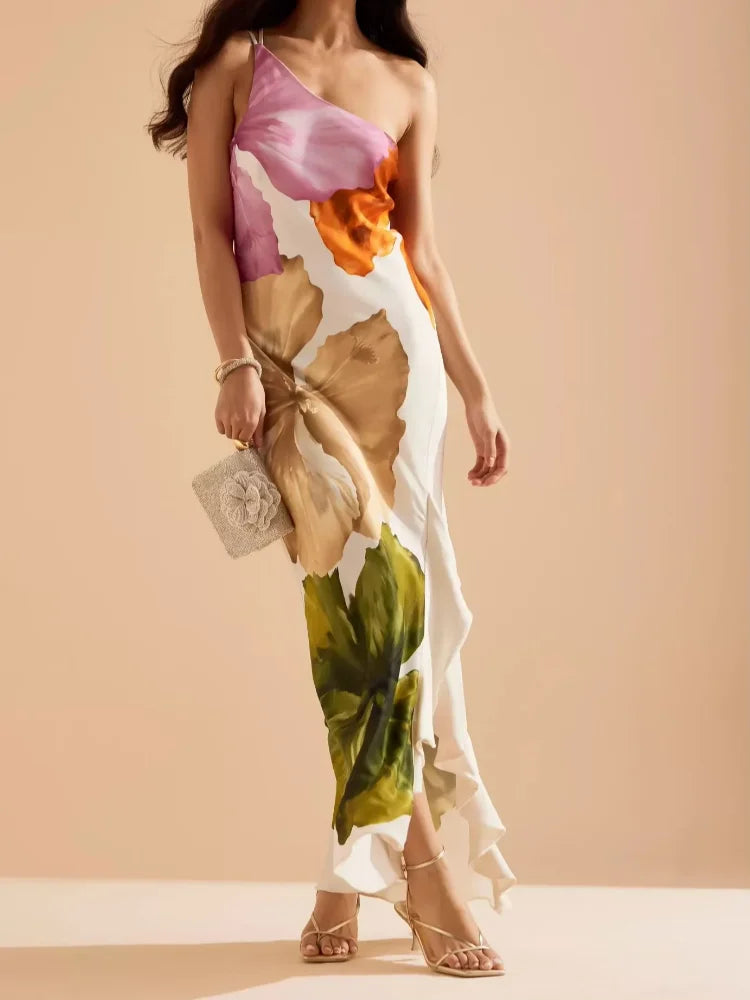 Vestido Feminino Longo Estampado - Lara
