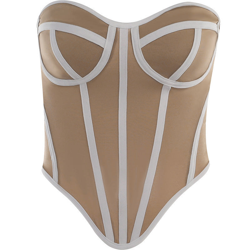 Top Ferminino Corset Contraste - Luiza