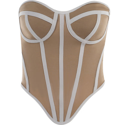 Top Ferminino Corset Contraste - Luiza