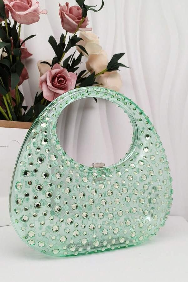 Clutch Brilho de Diamante – Acrílico Glamour