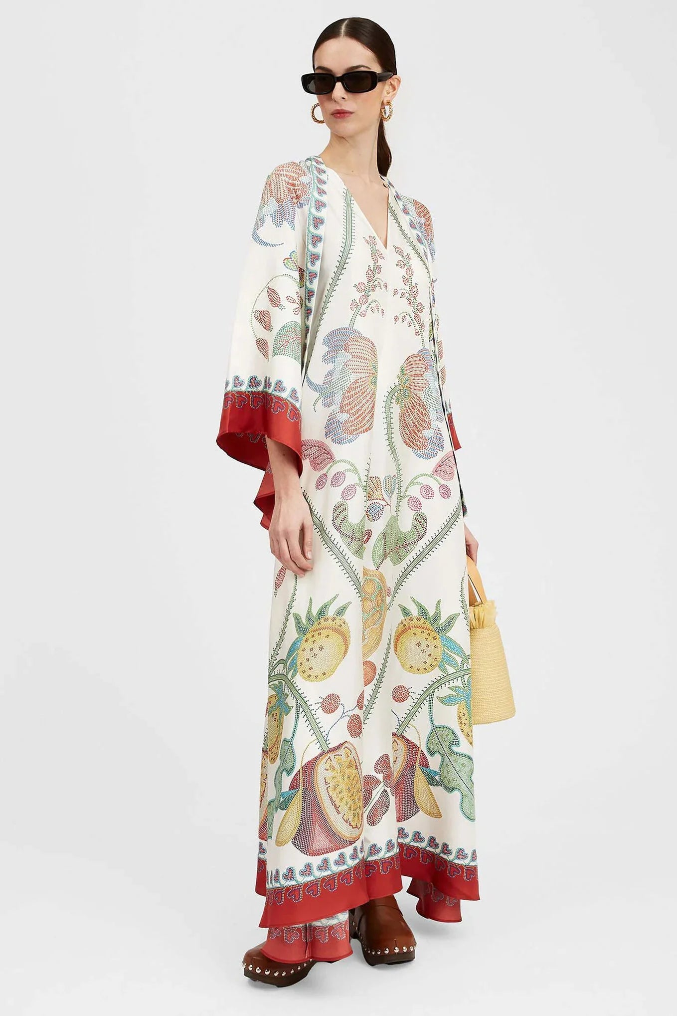 Vestido Longo Estampado Magnifico em Cetim