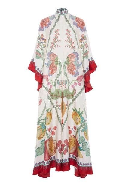 Vestido Longo Estampado Magnifico em Cetim