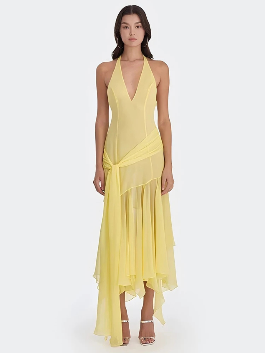 Vestido Midi com Tule Élodie