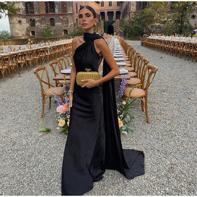 Vestido Longo Elegante com Alça de Fita – Lolita