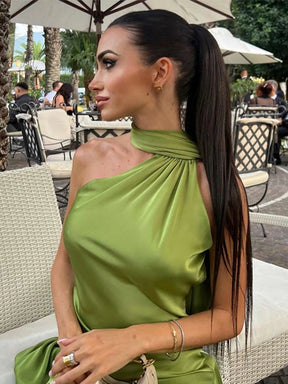 Vestido Longo Elegante com Alça de Fita – Lolita