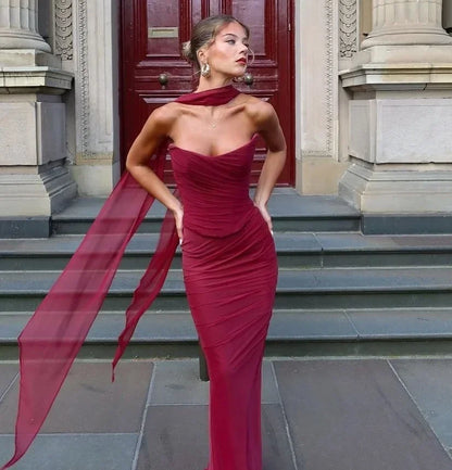 Conjunto Elegância Solar – Top Cropped e Saia Longa