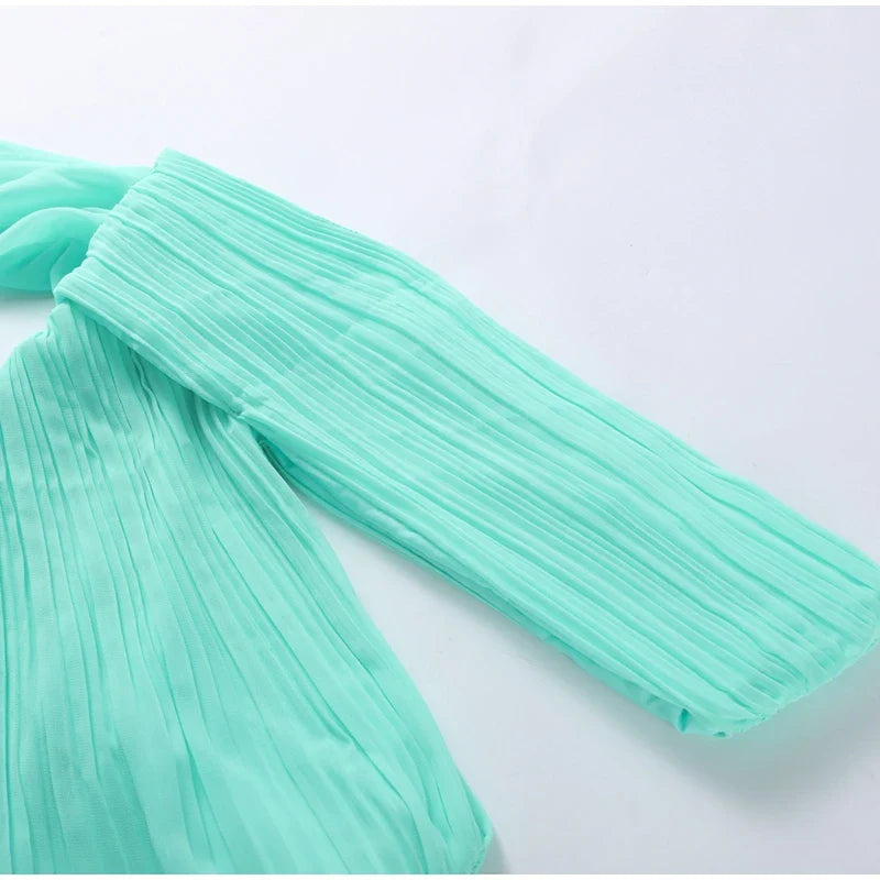 Vestido Longo Plissado Evangeline