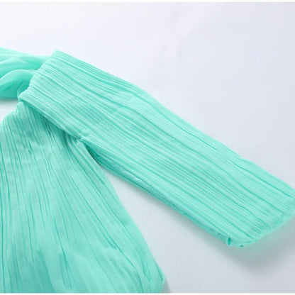 Vestido Longo Plissado Evangeline