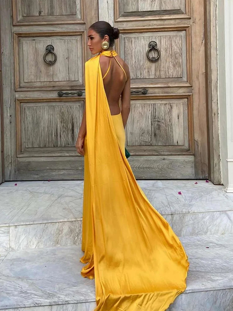 Vestido Longo Elegante com Alça de Fita – Lolita