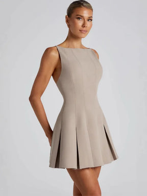 Vestido Lumara Belle – Plissado Cintura Alta com Alças Finas