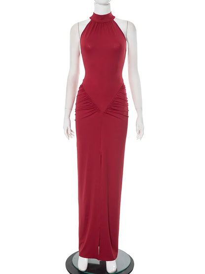 Vestido Elegante Drapeado Noite – Natasha