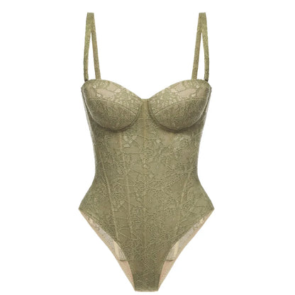 Conjunto Feminino Elegante para Festas de Verão – Top Rendado com Alças Finas + Saia de Cetim com Zíper
