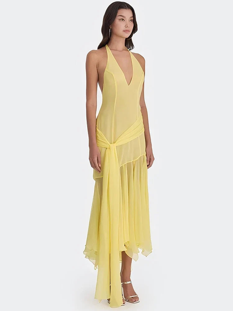 Vestido Midi com Tule Élodie