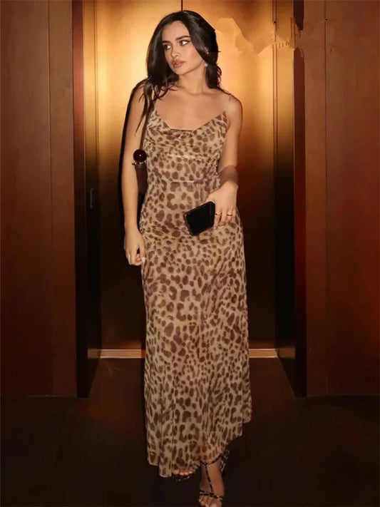 Vestido Midi Tule Animal Print – Valentina