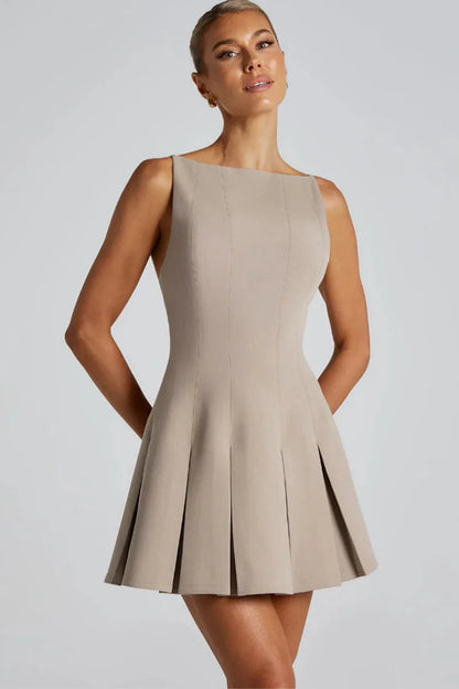 Vestido Lumara Belle – Plissado Cintura Alta com Alças Finas