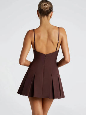 Vestido Lumara Belle – Plissado Cintura Alta com Alças Finas