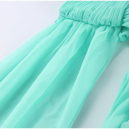 Vestido Longo Plissado Evangeline