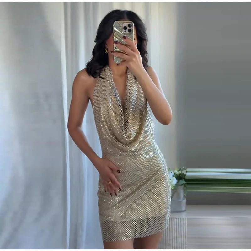 Vestido Curto Aurora Brilhante