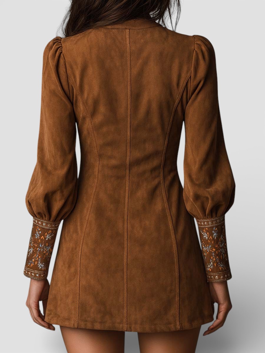 Vestido Mini Elegante com Bordado Eugenia
