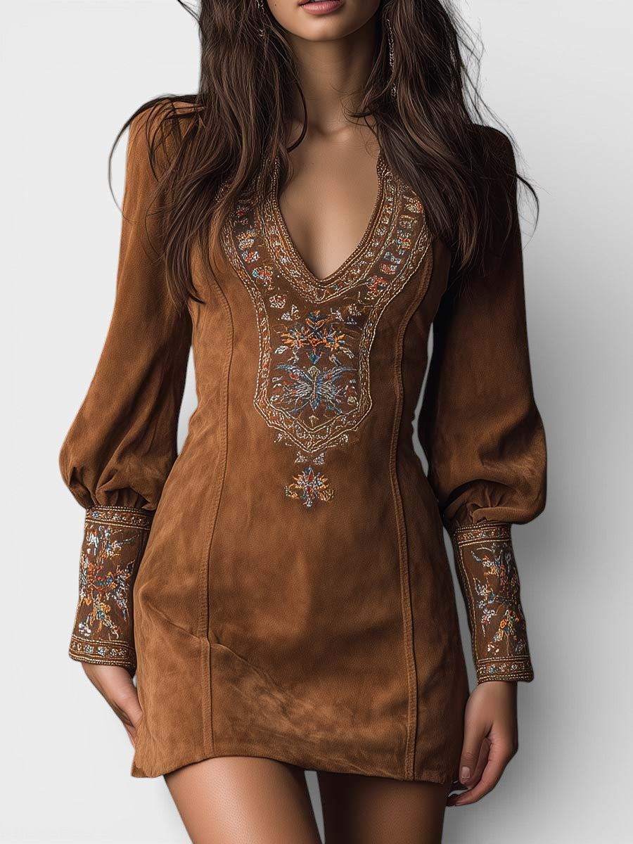 Vestido Mini Elegante com Bordado Eugenia