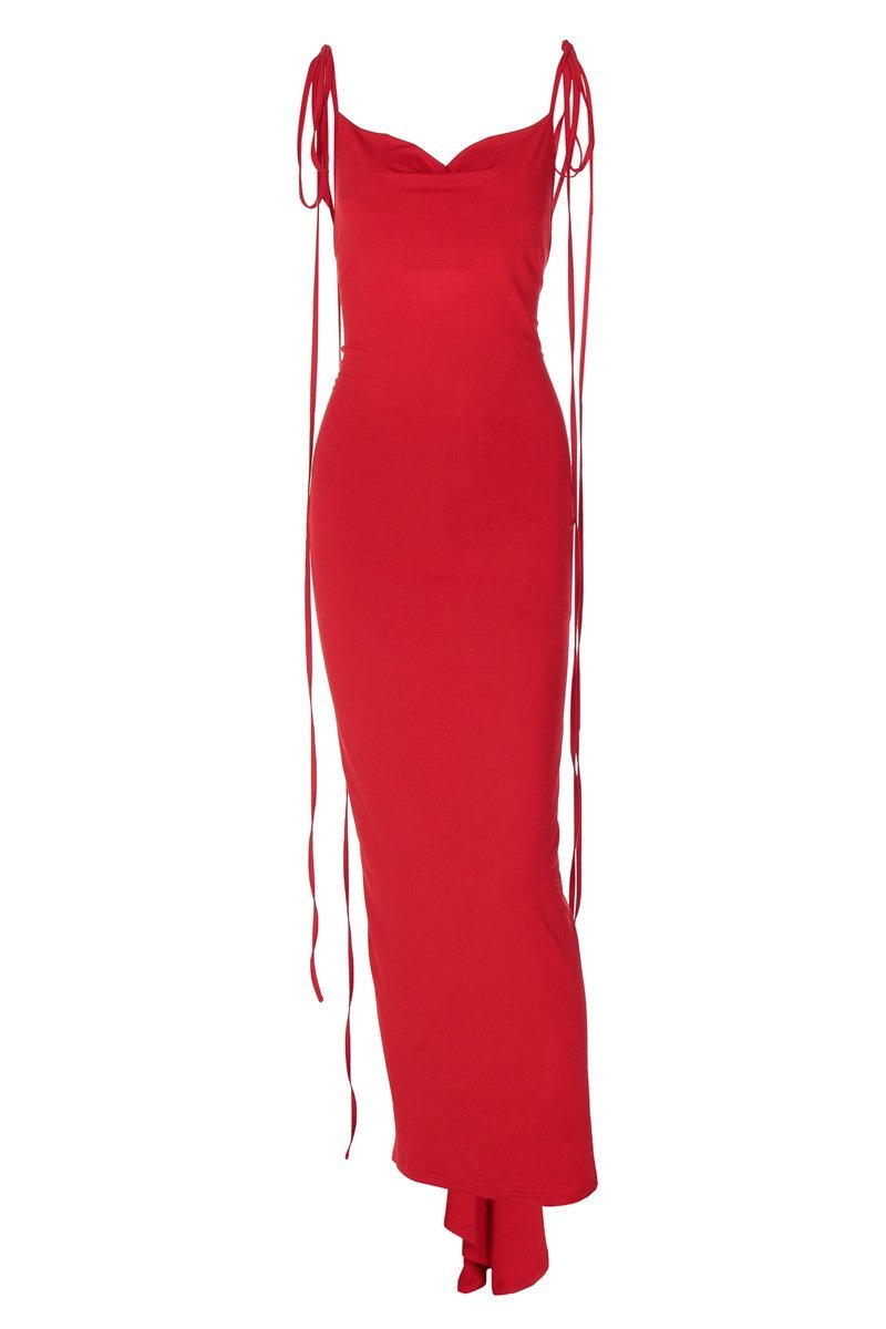 Vestido Longo Elma Floral – Costas Abertas e Detalhe em Flor