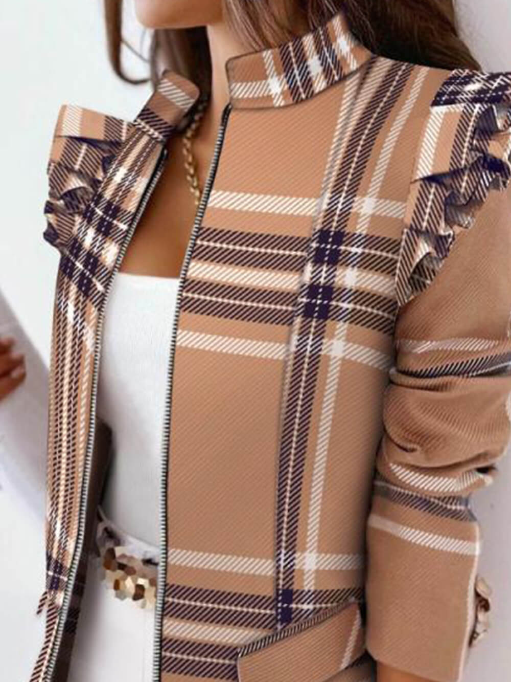 Blazer Pequeno Casual Xadrez - Goucci