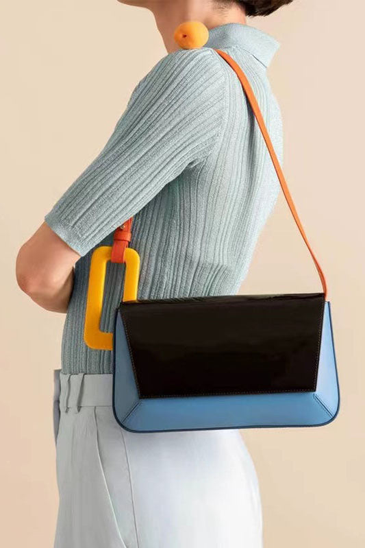 Bolsa Patchwork Colorida – Estilo Casual e Moderno