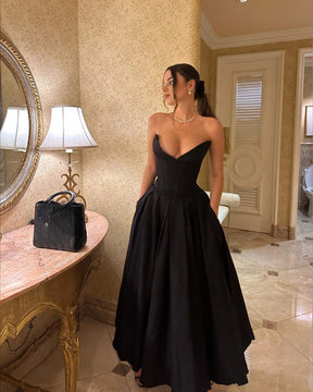 Vestido Elegante Midi Decote em V - Talita