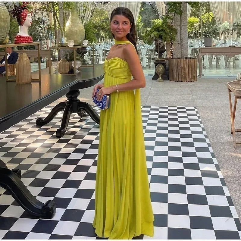 Vestido Feminino Plissado Verde - Julie