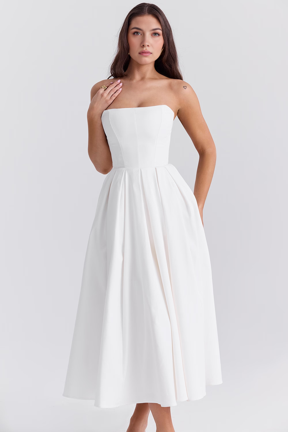 Vestido Longo Tomara que Caia Bustier Celeste