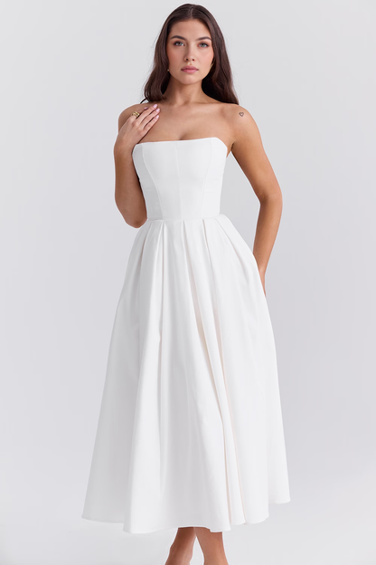 Vestido Longo Tomara que Caia Bustier Celeste