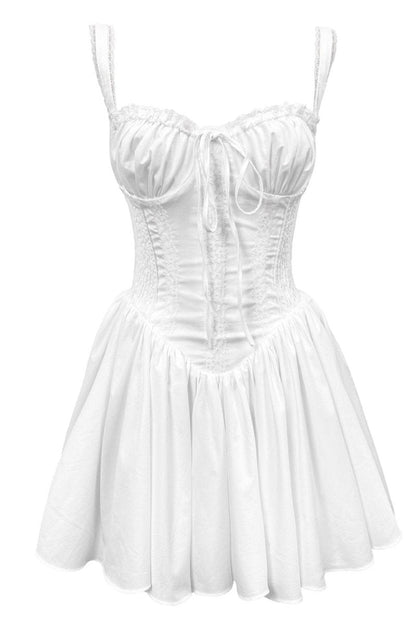 Vestido Curto Agnes com Corset e Renda