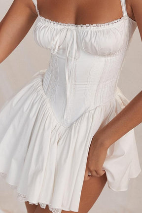 Vestido Curto Agnes com Corset e Renda