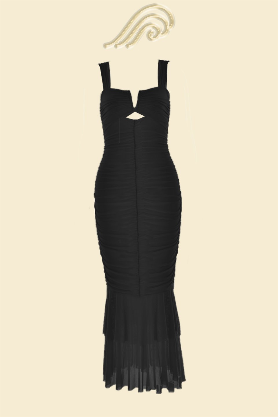 Vestido Midi Ethel Mesh Godê