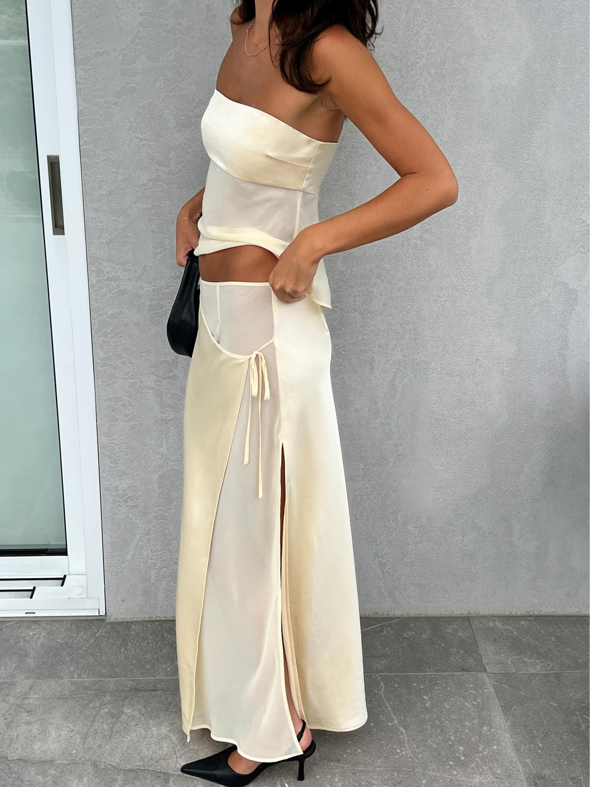 Conjunto Saia Midi Buttercream Rafaela